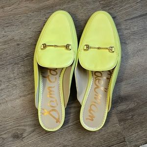 Sam Edelman neon lime slip on loafers
